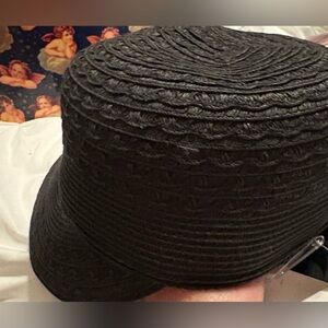 Nine West Textured Black Bucket Hat